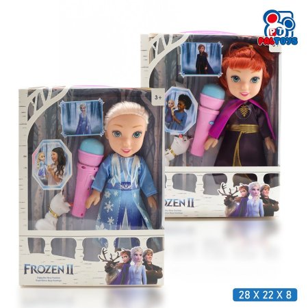 دمية فروزن إلسا وآنا مع ميكروفون